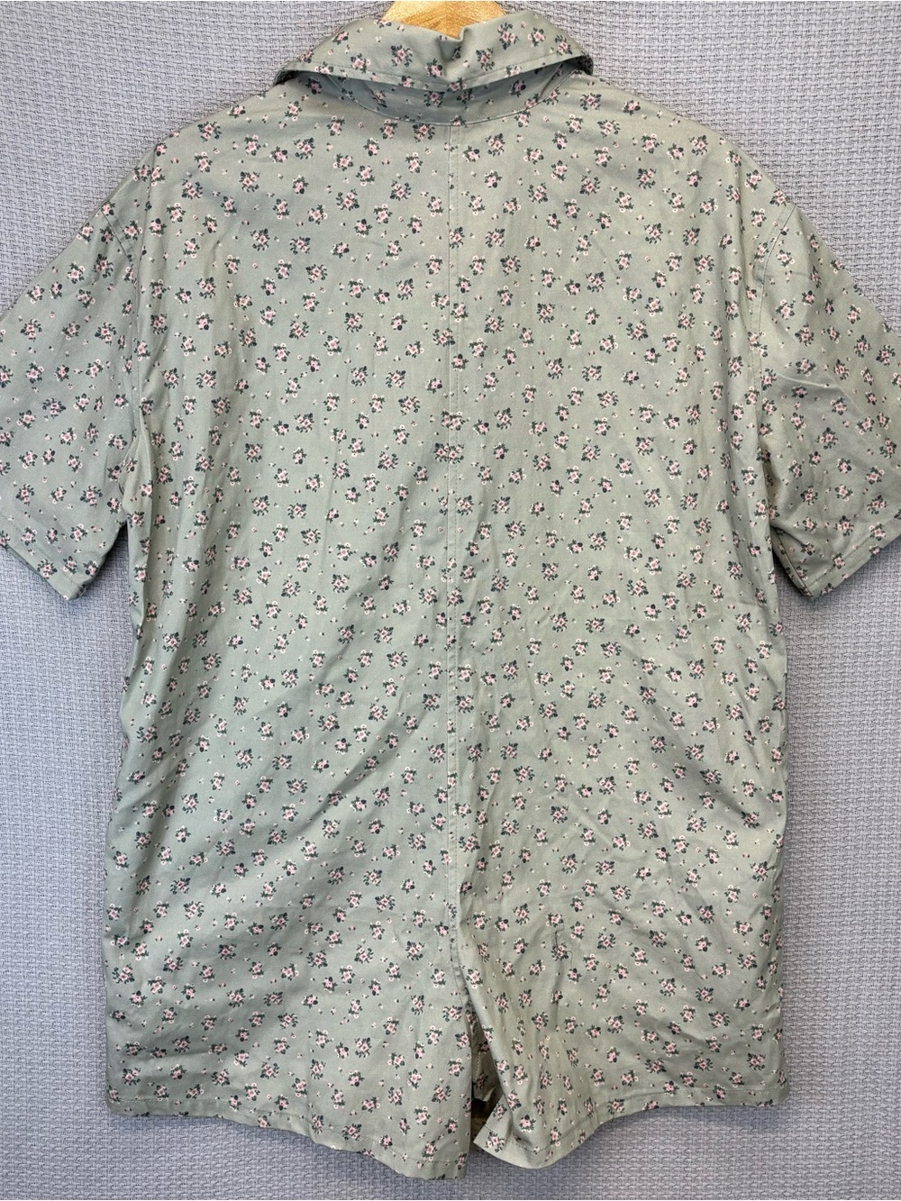 NWT Mable Anthropologie Romper Sage Floral Denim 100% Cotton Boho Festival Small - Picture 7 of 10